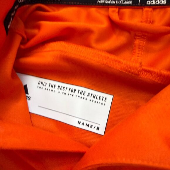 Adidas Men's Tennis Polo Shirt L Orange Jersey Primeblue Collared Short Sleeve - Picture 5 of 8